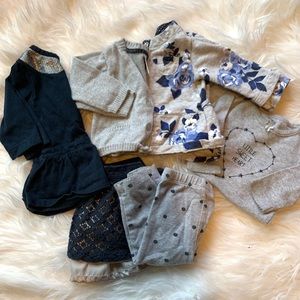 Baby girls 6 piece mix and match set